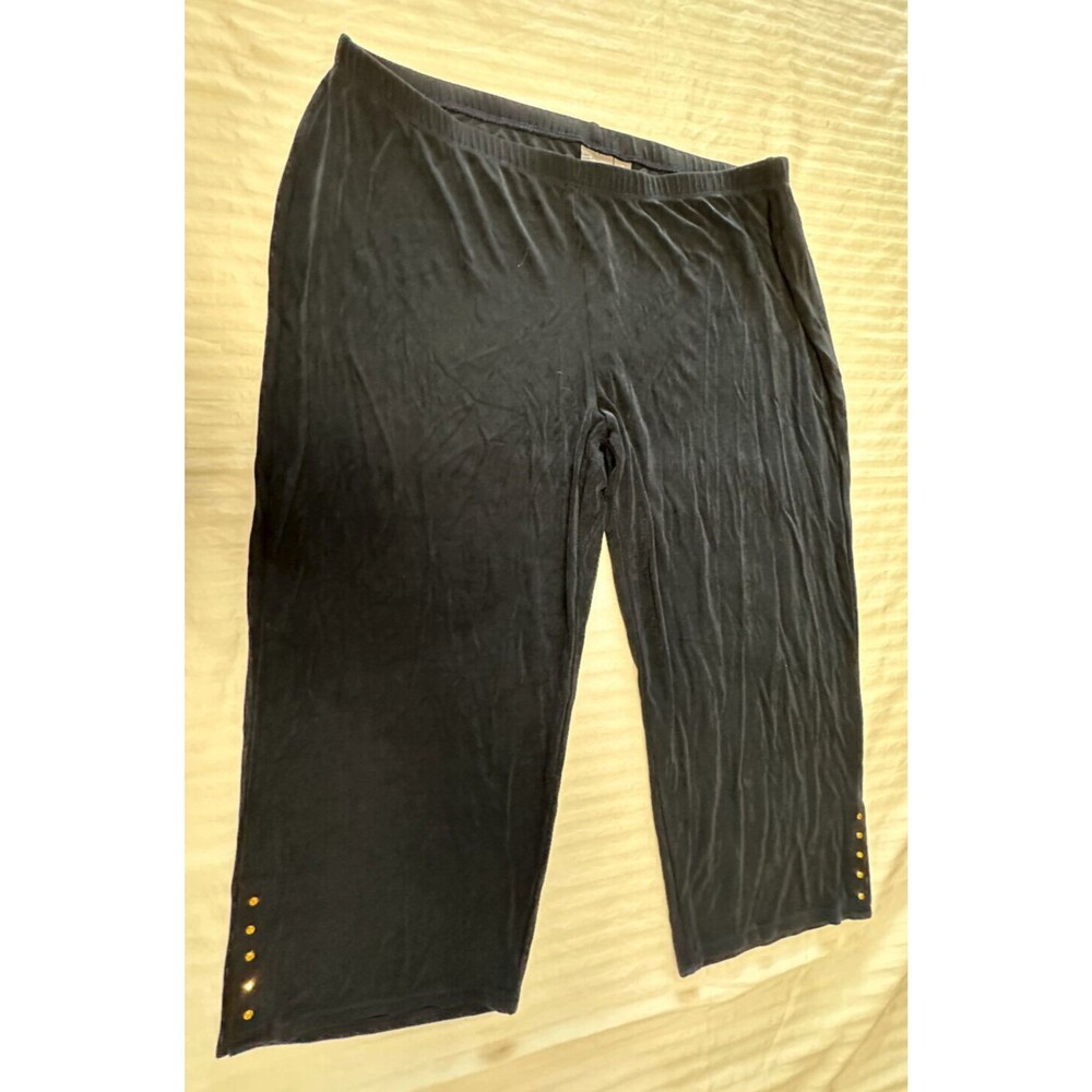 CHICOS TRAVELERS WOMENS CROP CAPRIS PANTS SIZE 3/XL